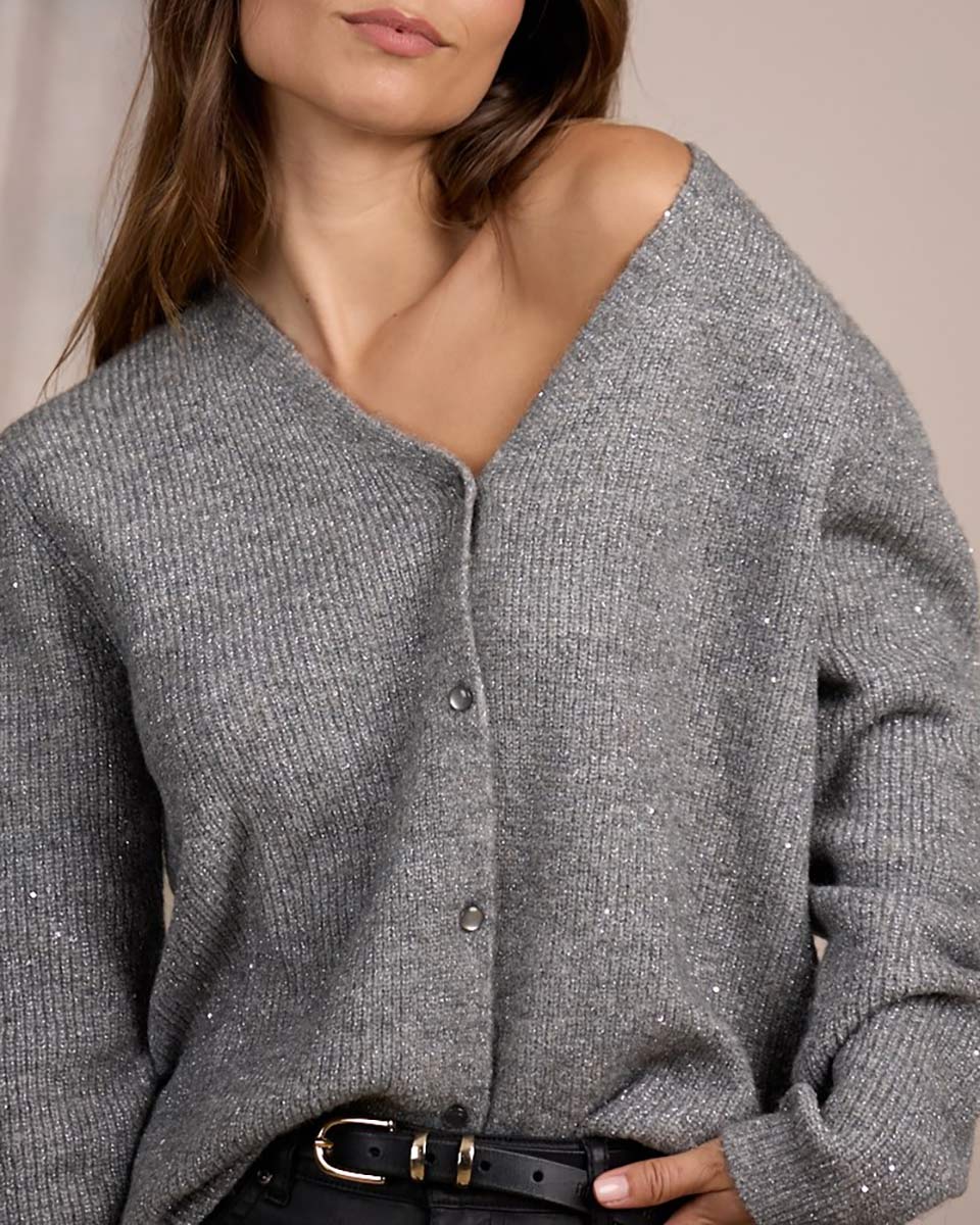Cardigan détail lurex