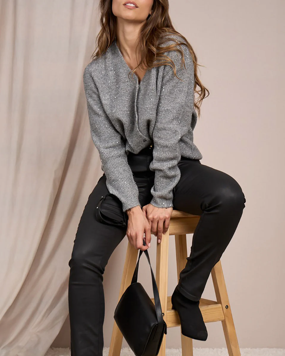 Cardigan détail lurex - Image 4