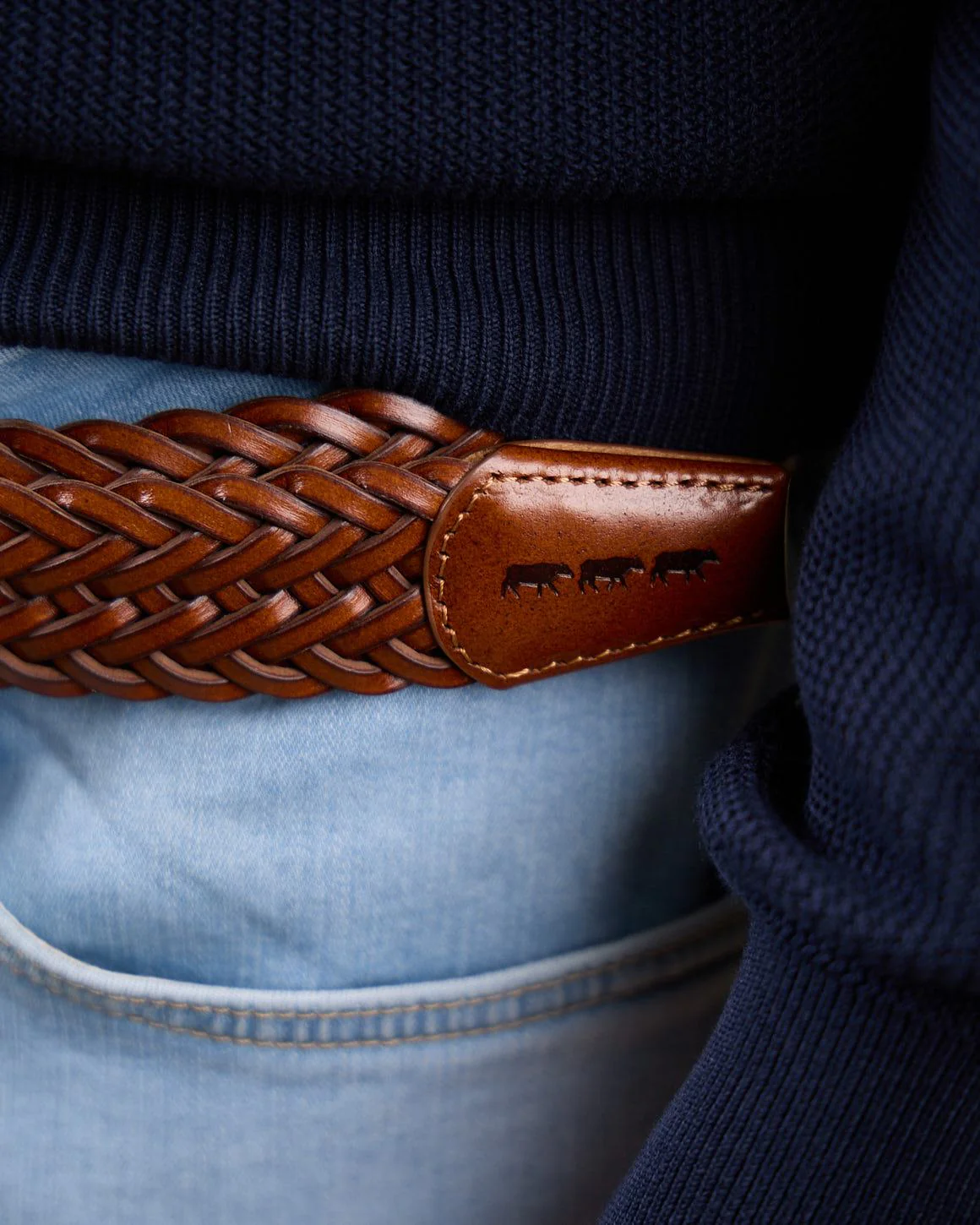 Ceinture tressée cuir George - Image 3