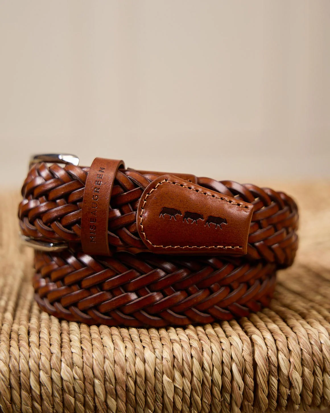 Ceinture tressée cuir George - Image 5