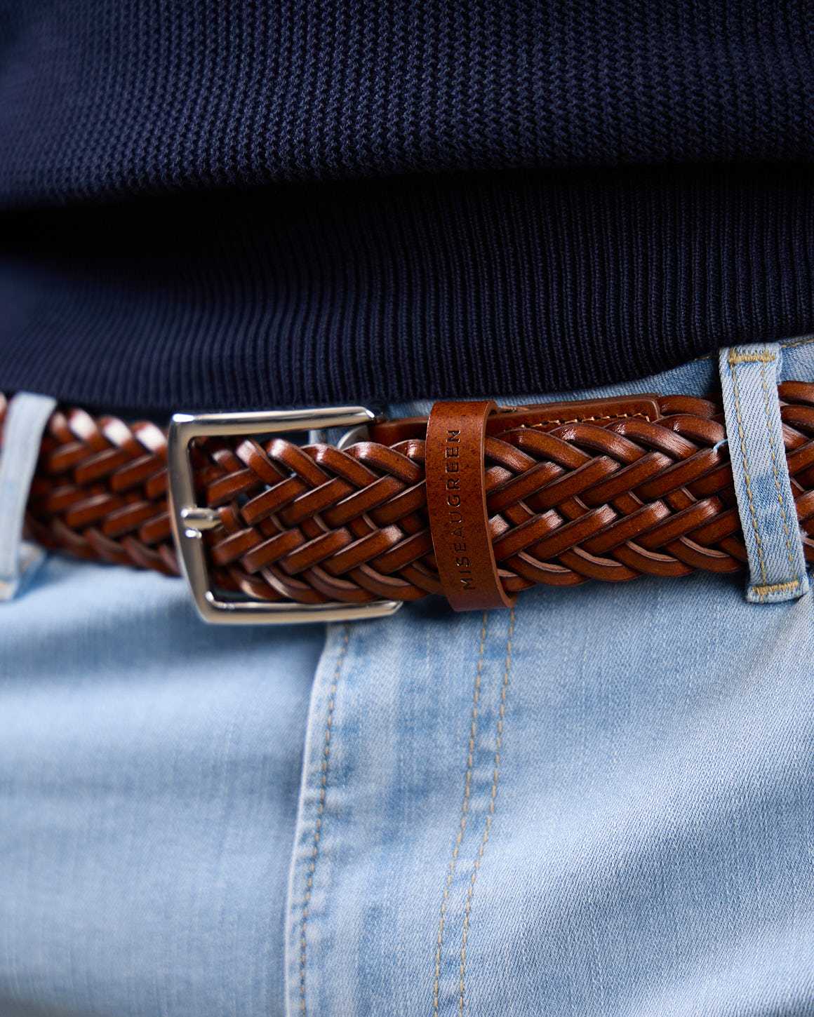 Ceinture tressée cuir George - Image 6