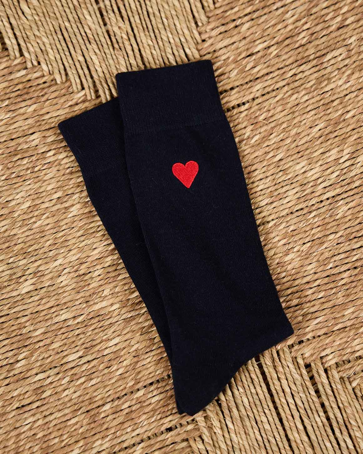 Chaussettes broderie cœur