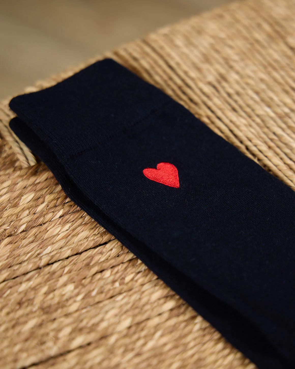 Chaussettes broderie cœur - Image 2