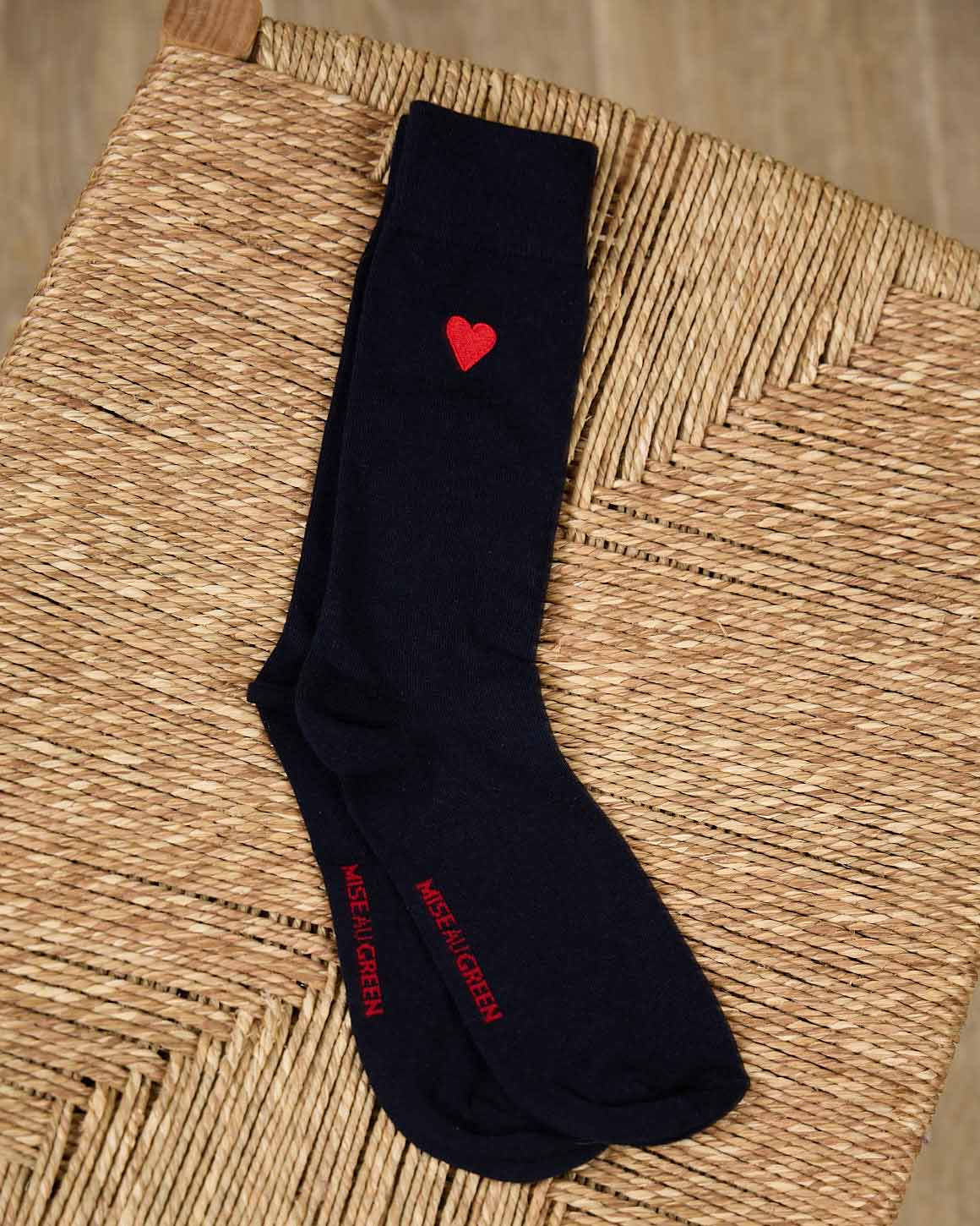 Chaussettes broderie cœur - Image 3