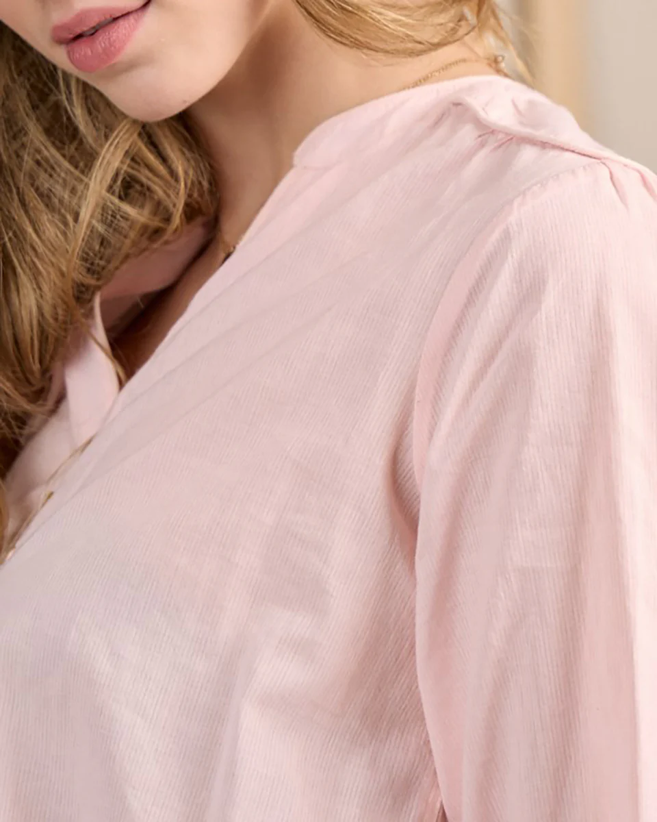 Blouse à rayures ton sur ton - Image 2