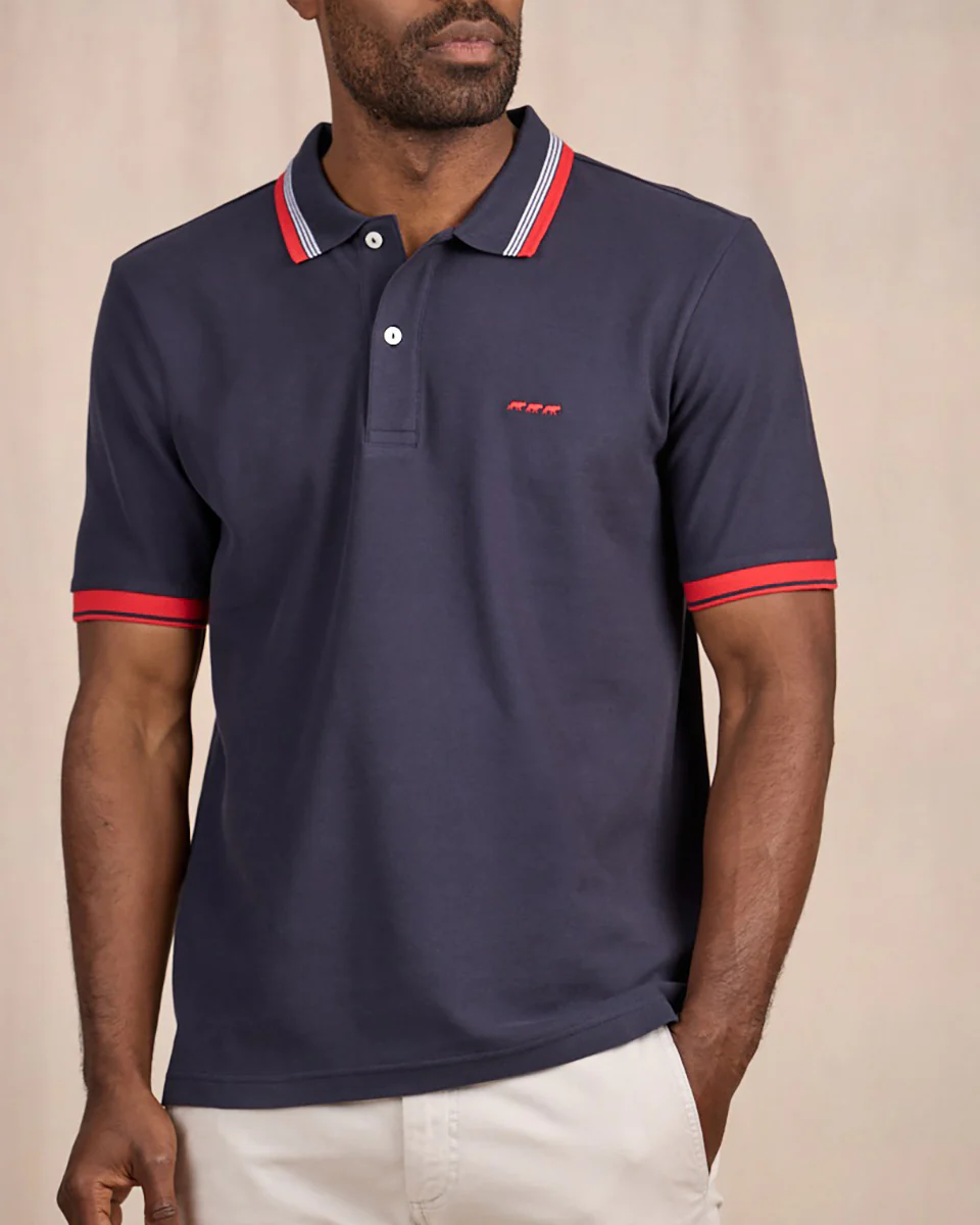 Polo à contraste